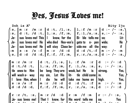Yes, Jesus Loves me! Preview